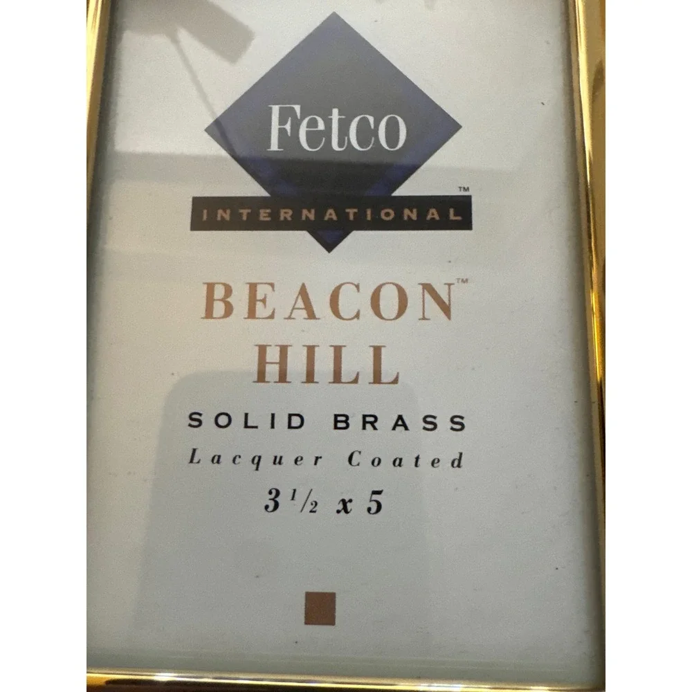 Fetco International Beacon Hill Solid Brass Picture Frame 3.5x5 Gold Lacquered